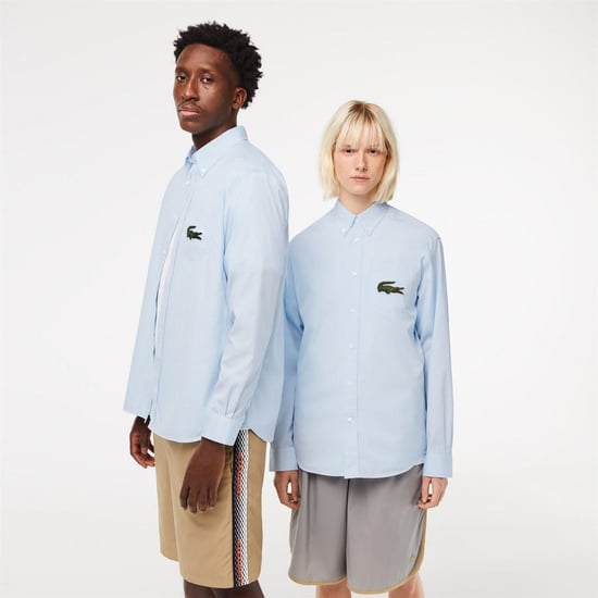 Men's Lacoste Fit Striped Shirt in Light Blue - Image 1