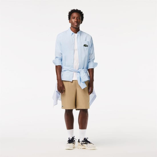 Men's Lacoste Fit Striped Shirt in Light Blue - Image 3