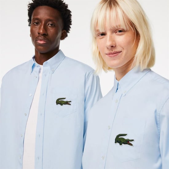 Men's Lacoste Fit Striped Shirt in Light Blue - Image 5
