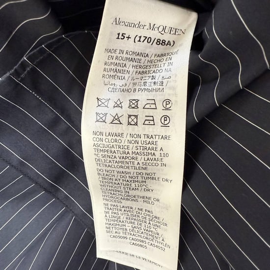 Alexander McQueen Borduursel Pinstripe Shirt in Zwarte Katoen - Image 5