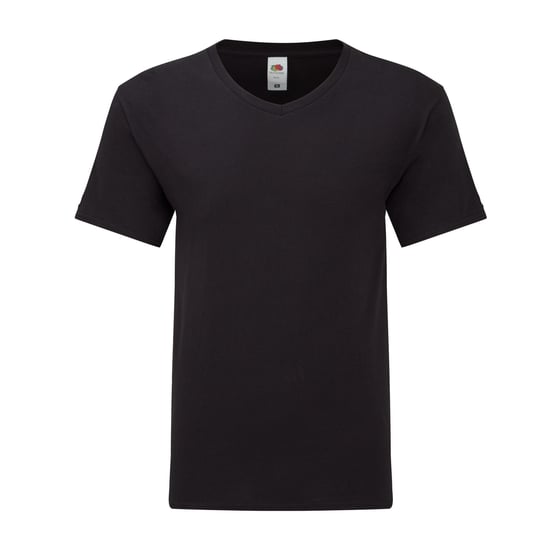 Fruit of the Loom Heren Iconic 150 V Hals T-shirt (Zwart) - Image 1