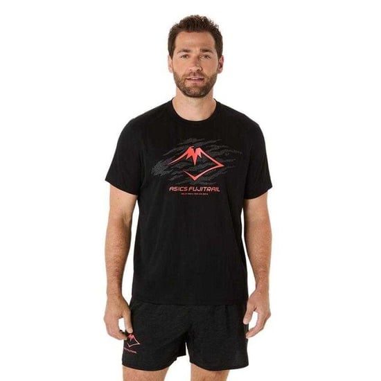 Asics Heren Fujitrail Logo T-Shirt (Zwart) - Image 1