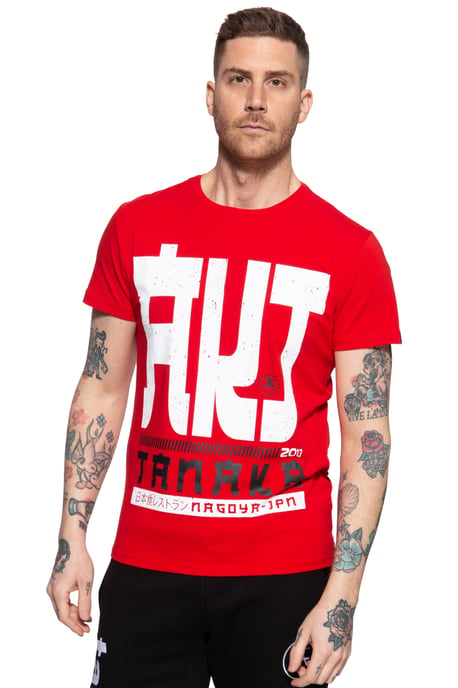 Akito Tanaka Herren T-Shirt mit Frontprint Write - Image 1