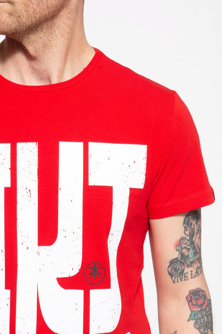 Akito Tanaka Herren T-Shirt mit Frontprint Write - Image 3