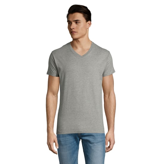 SOLS Heren Imperial V Hals T-shirt (Grijze Melange) - Image 1