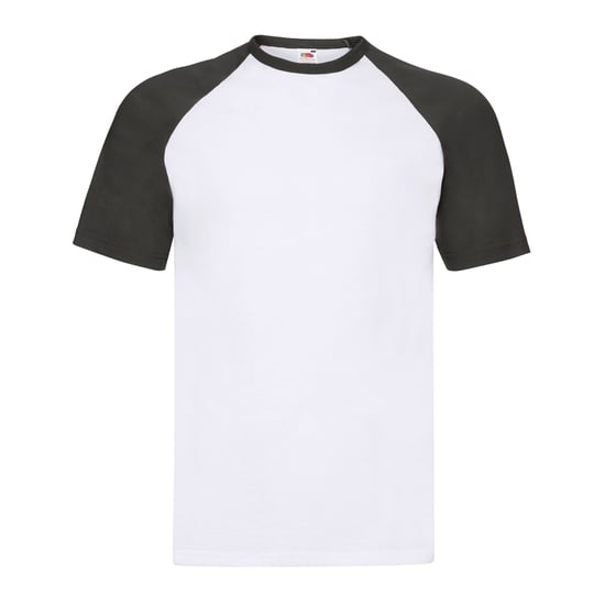 Fruit of the Loom Heren Valueweight Baseball T-shirt (Wit/zwart) - Image 1