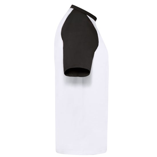 Fruit of the Loom Heren Valueweight Baseball T-shirt (Wit/zwart) - Image 3