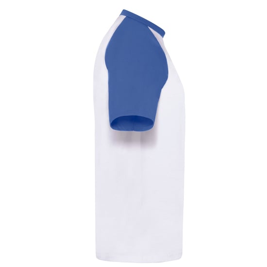 Fruit of the Loom Heren Valueweight Baseball T-shirt (Wit/royaal blauw) - Image 3