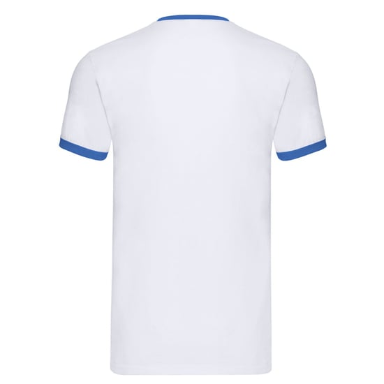 Fruit of the Loom Heren Ringer T-Shirt (Wit/royaal blauw) - Image 2