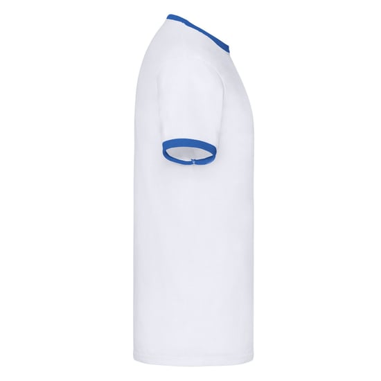 Fruit of the Loom Heren Ringer T-Shirt (Wit/royaal blauw) - Image 3