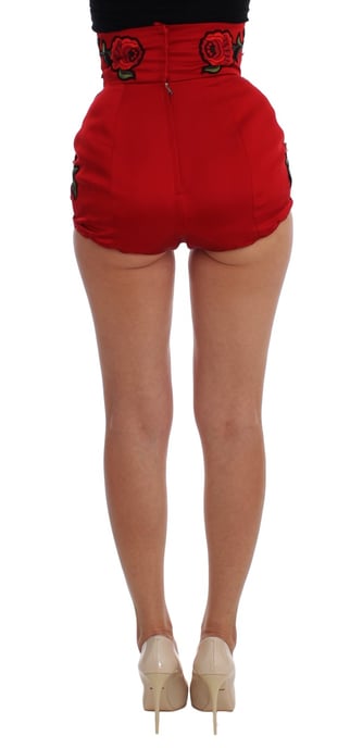 Dolce Gabbana Floral Embroidered Shorts Highwaist - Image 2