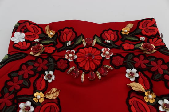 Dolce Gabbana Floral Embroidered Shorts Highwaist - Image 5