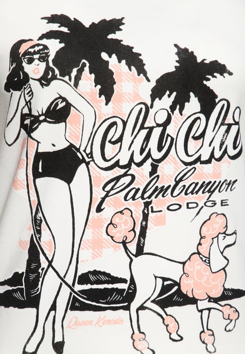 Queen Kerosin Damen T-Shirt Chi Chi Beach Poodle - Image 5