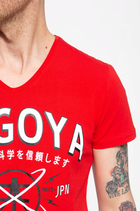 Akito Tanaka Herren T-Shirt mit Frontprint City Code - Image 3