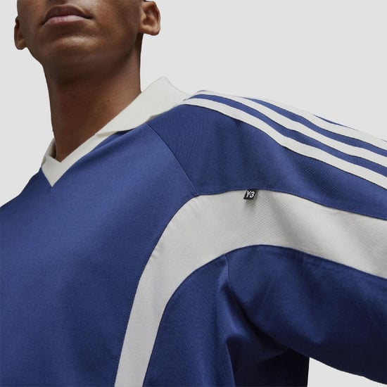 Men's Y-3 Line T Shirt in Blue - Image 6