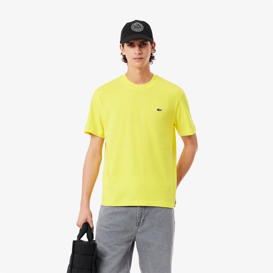 Men's Lacoste T Shirt in Yellow - Image 3