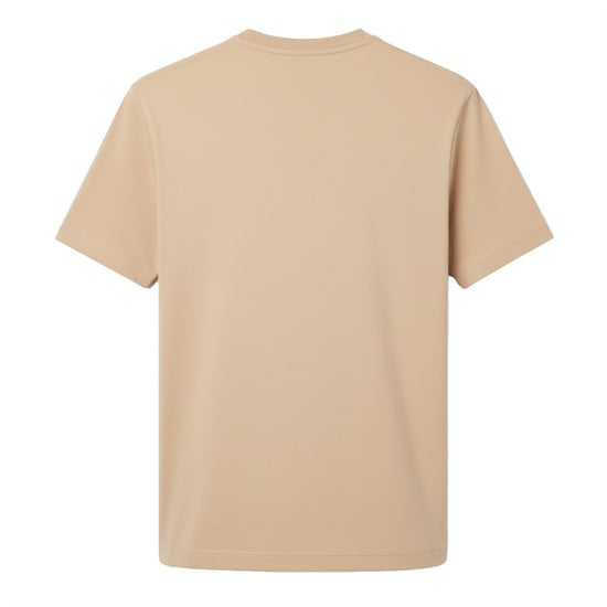 Men's Lacoste Fit Cotton Interlock T Shirt in Beige - Image 2