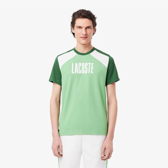 Men's Lacoste Block T Shirt in Green - Image 3