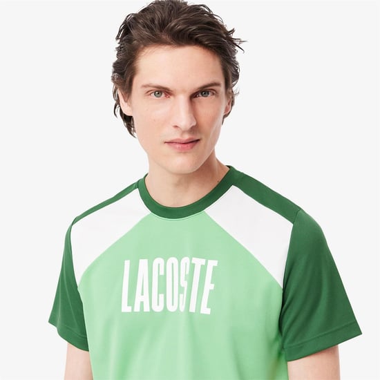 Men's Lacoste Block T Shirt in Green - Image 5