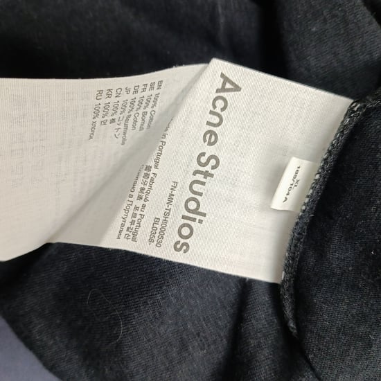 Acne Studios Glow In The Dark T-shirt in Black Cotton - Image 5