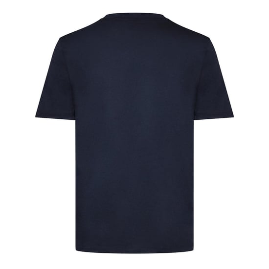 Men's Hugo Logo Print T Shirt in Dark Blue - Image 2