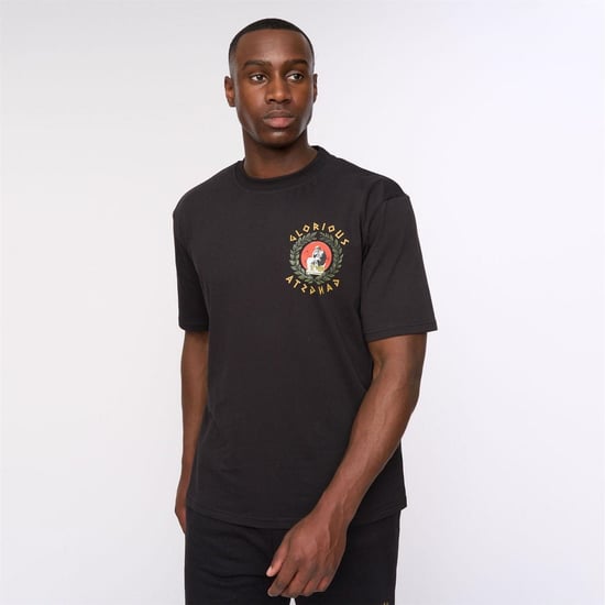 Men's Glorious Gangsta T Shirt in Black - Image 1
