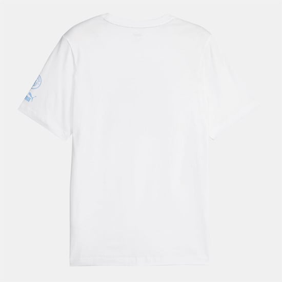 Men's Puma City Fc Ftblcore Graphic T Shirt in White - Image 2