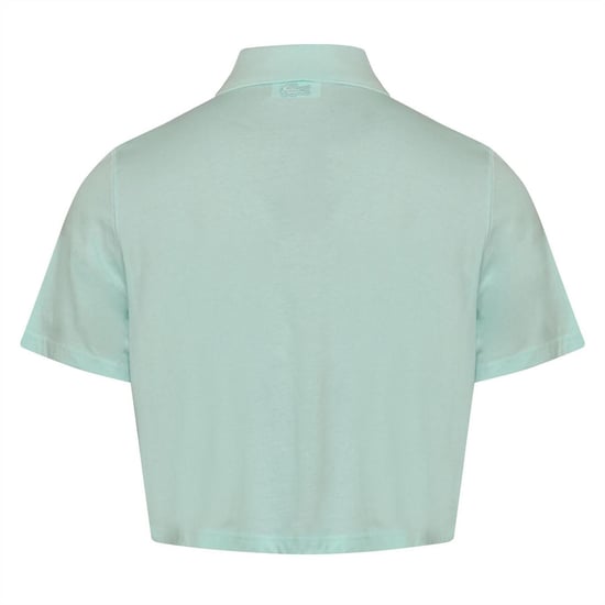 Women's Lacoste Fit Printed Organic Cotton Polo in Green - Image 2