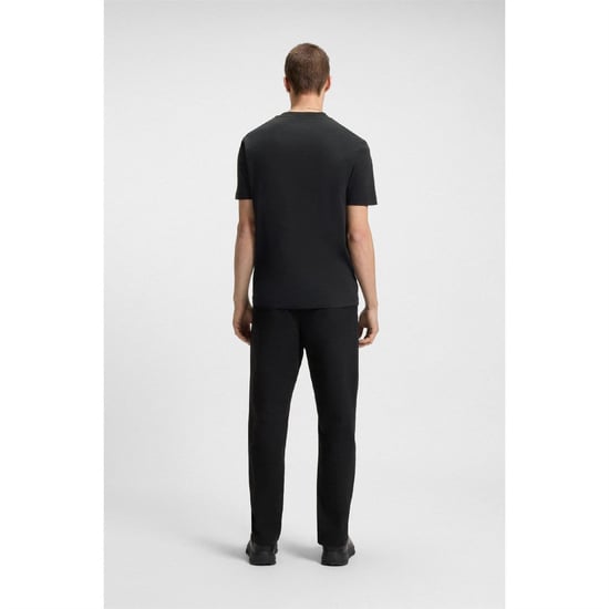 Men's Hugo Split Logo T Shirt in Black - Image 3