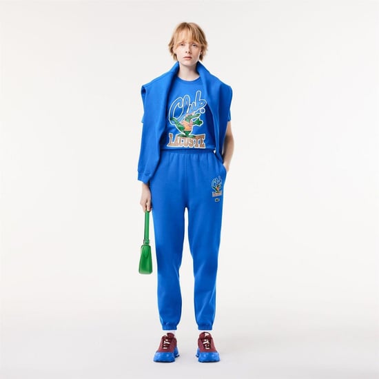 Men's Lacoste Fit Signature Print T Shirt in Blue - Image 3