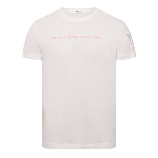 Women's Replay Label T Shirt in White - Image 1