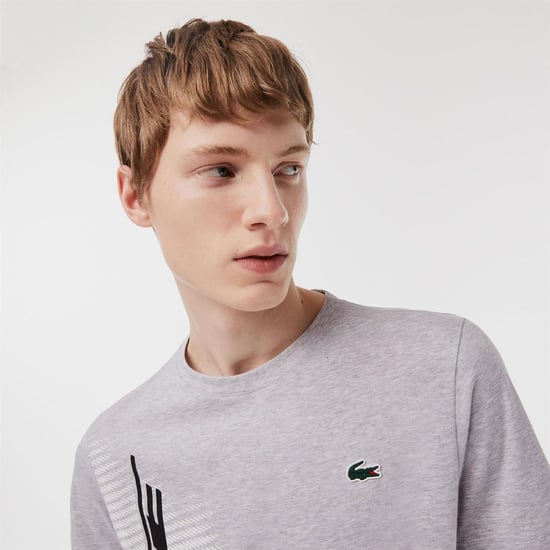 Men's Lacoste Fit T Shirt in Grey - Image 5