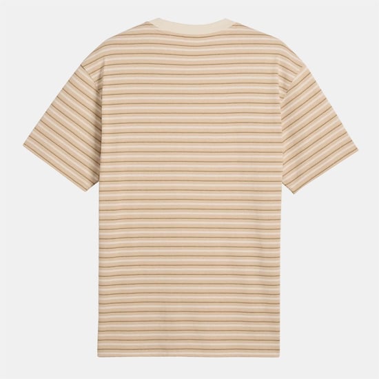 Men's Puma Dortmund Mmq Striped T Shirt in Beige - Image 2