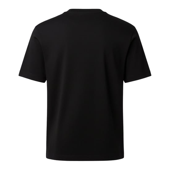 Men's Lacoste Fit Heavy Cotton Badge T Shirt in Black - Image 2