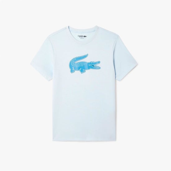 Men's Lacoste Dry XXL Logo Sport T Shirt in Blue - Image 1