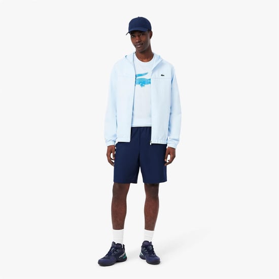 Men's Lacoste Dry XXL Logo Sport T Shirt in Blue - Image 4