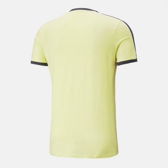 Men's Puma City Fc Ftblheritage T7 T Shirt in Yellow - Image 2