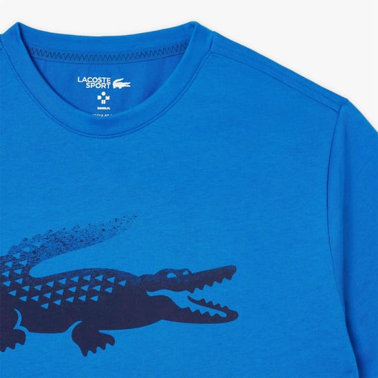 Men's Lacoste Medvedev Tennis T Shirt in Blue - Image 5