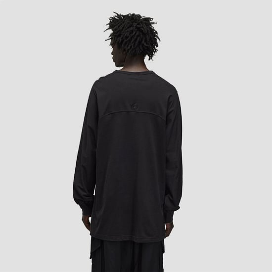 Men's Y-3 Stripes Long Sleeve T Shirt in Black - Image 3