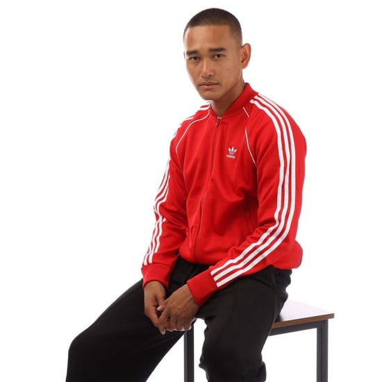 Men's adidas Originals Classics SST Track Jacket in Red - Image 4