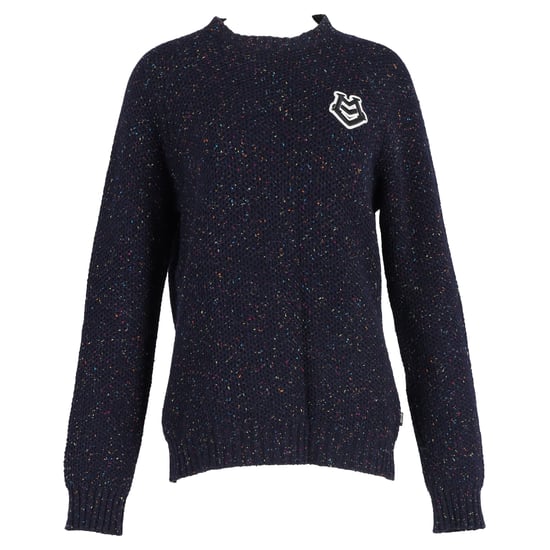 Moschino Logo Patch Sweater in Navy Blue Wool - Image 1