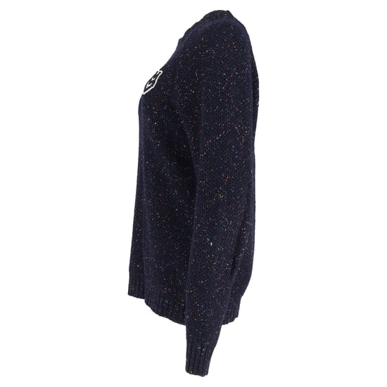 Moschino Logo Patch Sweater in Navy Blue Wool - Image 2