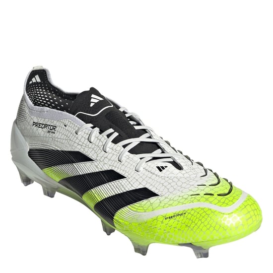 Men's adidas Predator Elite Firm Ground Football Boots in White/Blk/Lemon - Image 3