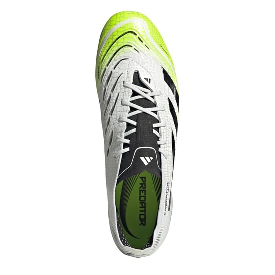 Men's adidas Predator Elite Firm Ground Football Boots in White/Blk/Lemon - Image 5
