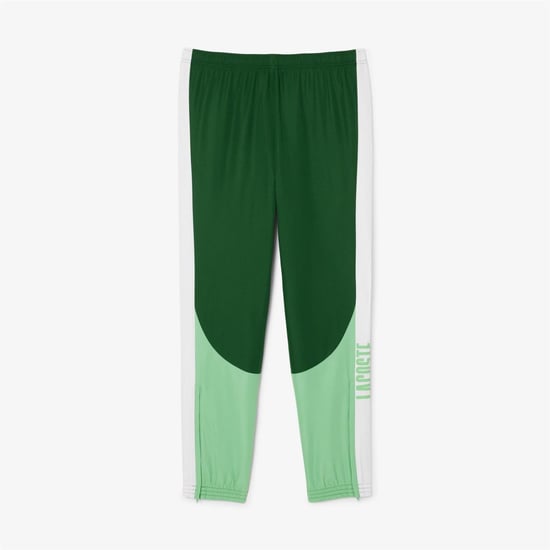 Men's Lacoste Colour Block Joggers in Green - Image 1