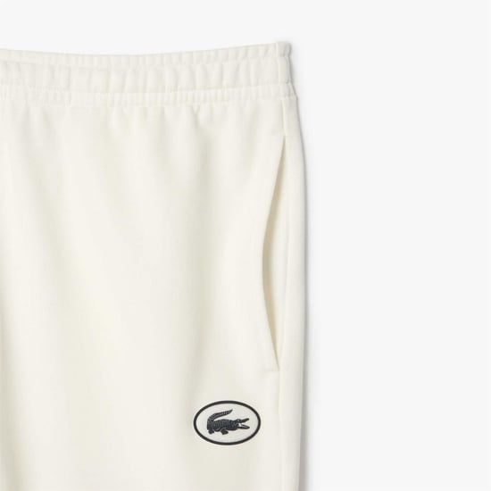 Men's Lacoste Fit Sweatpants in Cream - Image 3