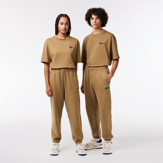 Men's Lacoste Cotton Fleece Sweatpants in Brown - Image 3