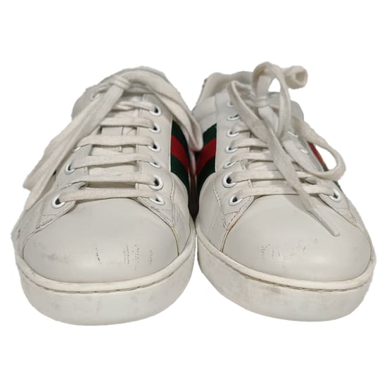 Gucci Ace Bee lage sneakers in wit leer - Image 2