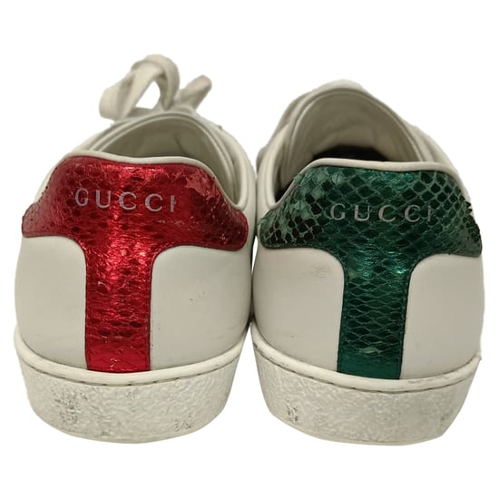 Gucci Ace Bee lage sneakers in wit leer - Image 3