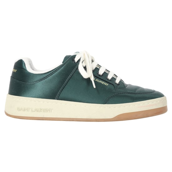 Saint Laurent SL/61 lage sneakers in groen satijn - Image 1
